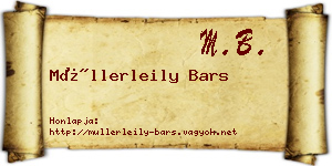 Müllerleily Bars névjegykártya
